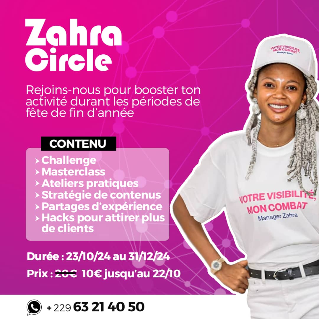FedaPay - Accès à la communauté Zahra Circle